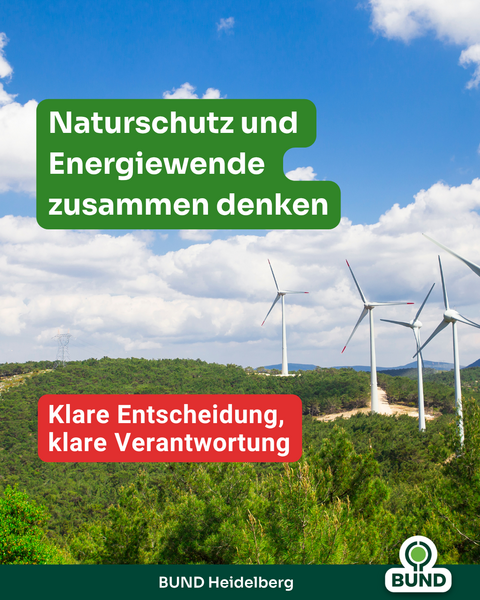 Bild von Windrädern im Wald